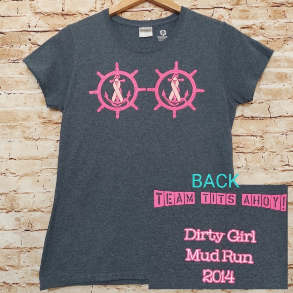 Dirty Girl Mud Run Breast Cancer Tee